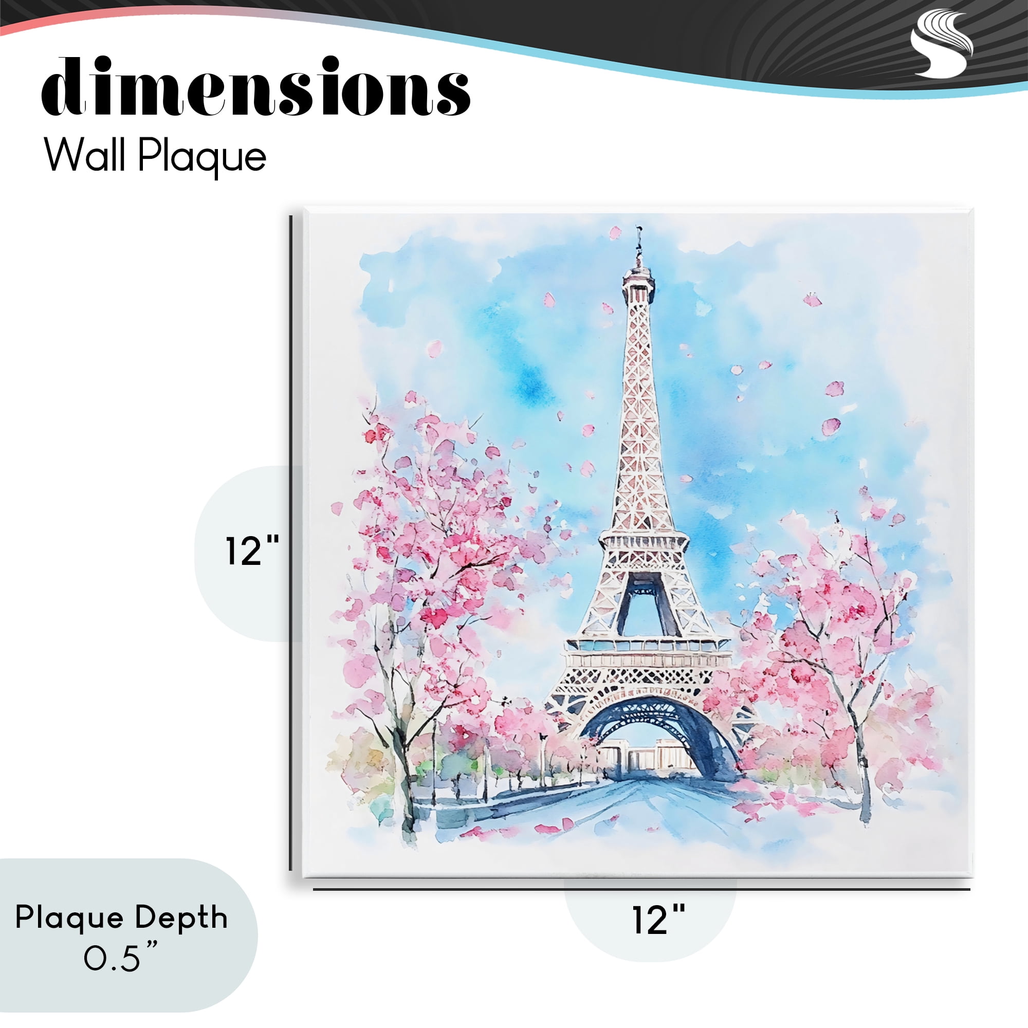 Stupell Industries Eiffel Tower Cherry Blossoms Wall Plaque Art, design by Creative Studio