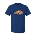 thumbnail image 2 of Wild Bobby, Colorful Neon Nemo Clownfish, Animal Lover, Men Graphic Tees, Royal, X-Large, 2 of 3