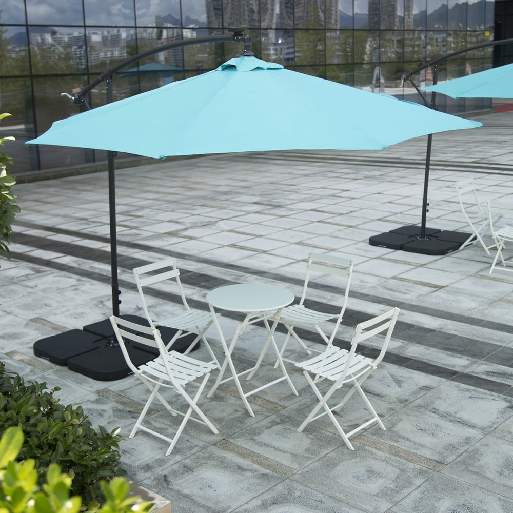 Westin Outdoor 4-Piece Universal Standard Cross Base Umbrella Weights for Cantilever Patio Umbrella, Black