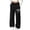Black, variant on Kids Printed Fleece Lined Sweatpants Warm Winter Joggers with Side Pockets White