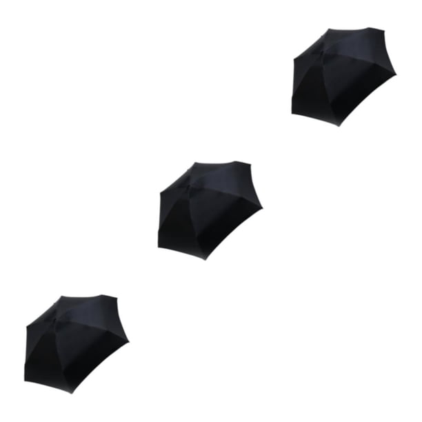 Paraguas plegable ligero y resistente al viento negro Yuarrent