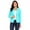 Aqua, variant on Women's Solid Casual Office Work Long Sleeve Open Front Blazer Jacket