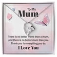 thumbnail image 2 of To My Mom There is No Better Friend Forever Necklace w Message Card, 2 of 8