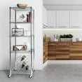 thumbnail image 2 of Ultra-durable Commercial Grade 5-Tier NSF Steel Wire Shelving with Wheels, 2 of 12