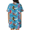 thumbnail image 6 of Fotbe Sharks Summer Print Pajama Set for Women 2 Piece Loungewear Short Sleeve Tops and Shorts Set Soft Sleepwear-X-Large, 6 of 7