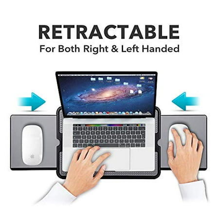 Abovetek Portable Laptop Lap Desk W Retractable Left Right Mouse