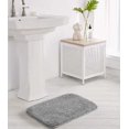 thumbnail image 2 of Rug Non Slip Bath Mat (16 x 24, Grey) Water Absorbent Soft Microfiber Shaggy, Machine Washable Bath Rug for Bathroom Thick Plush Rugs for Shower, 2 of 4