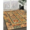 thumbnail image 3 of Ahgly Company Machine Washable Indoor Square Abstract Gold Area Rugs, 8' Square, 3 of 7