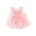 thumbnail image 1 of Fortune Bébé Filles Tulle Robe d'Été Mouche Manches Papillon Tutu Robes, 1 of 8