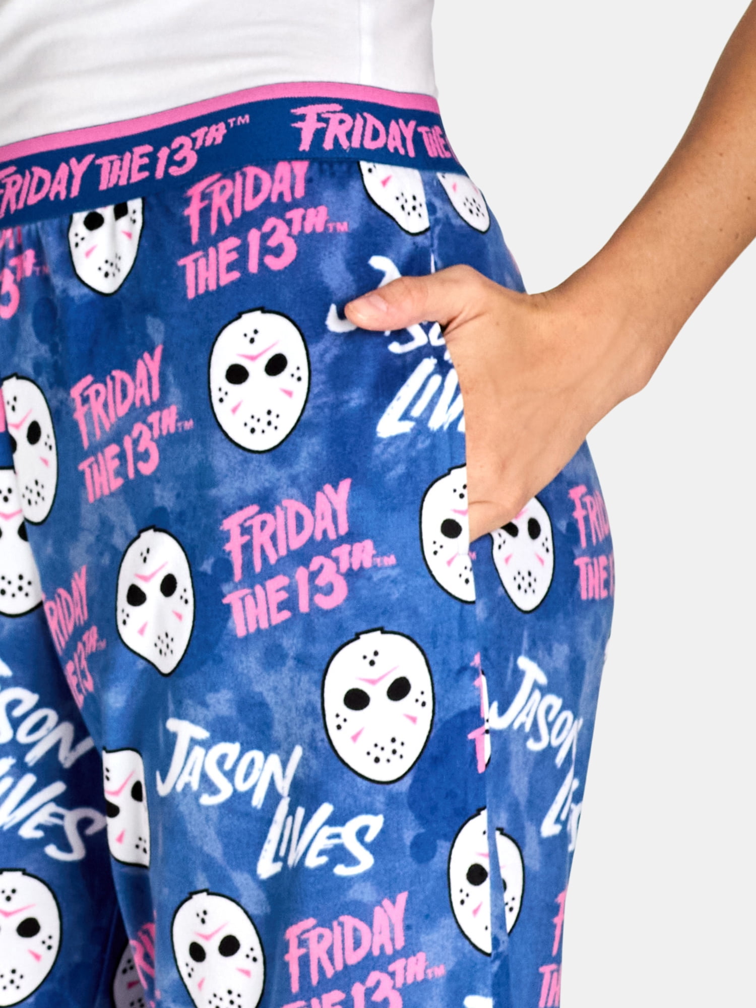 Friday the 13th Women's Print Velour Sleep Pants, Sizes XS-3X