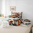 thumbnail image 5 of Horse Bed in a Bag Queen Comforter Set 7 Piece,Western Bedding Sets Queen,Exotic Geometry Aztec Sheet Set with Comforter Brown Cowhide Bohemian Flowers Room Decor, 5 of 6