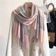 thumbnail image 1 of Bufanda a cuadros de lujo para mujer, chal largo de Cachemira, Foulard de Pashmina con borlas, nuevo diseño, invierno, 2022 Fivean unisex, 1 of 2