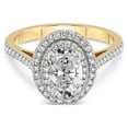 thumbnail image 3 of 5 Carat IGI Certified Oval Shape Lab Grown Diamond Engagement Ring | 14K Yellow Gold |Arya Double Halo Diamond Ring | FG-VS1-VS2 Quality Friendly Diamonds, 3 of 4