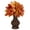 Brown, variant on Nearly Natural 24" Autumn Maple Leaf Artificial Plant in Planter, Red