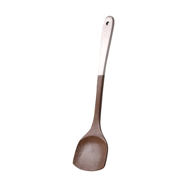 Precio sorpresa!Cucharas de madera para cocinar utensilios de cocina de madera y soporte para utensilios, espátula que incluye cuchara, espátula y cuchara ranurada de mango largo