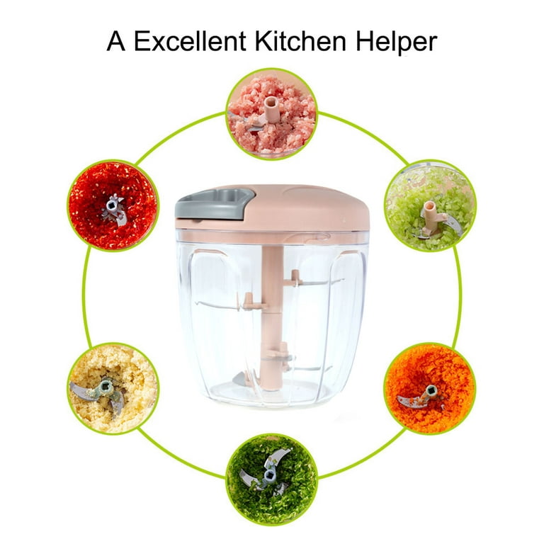 Electric Food Processor,Food Chopper with Garlic Peeler and Titanium  Coating Blades, 5 Cup Glass Bowl for Vegetables Fruit Salad Onion Garlic  Meat Ice
