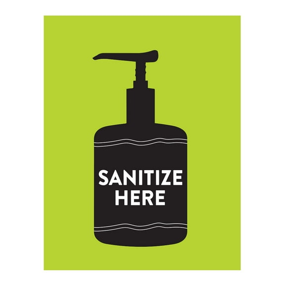 Koyal Wholesale Social Distancing Wash Your Hands Sanitize Here Business Signs, 10-Pack