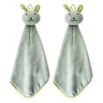 thumbnail image 2 of MesaSe 2Pcs Cute Cartoon Rabbit Head Coral Fleece Water Absorbent Hand Towel Scarf, 2 of 10