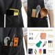 thumbnail image 3 of 2 Pcs Plus Size Chef Apron, Unisex Black Apron, Waterproof Apron with 2 Pockets for Cooking, BBQ, Work, Professional Apron for Waiter Artist Hairdress, 3 of 4
