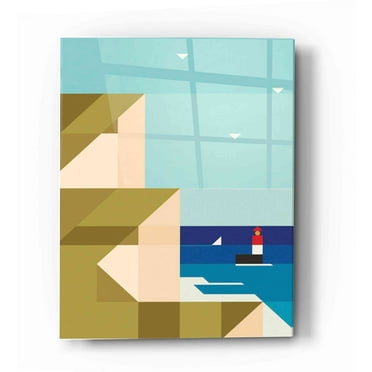 Epic Art 'Cliffs' by Antony Squizzato, Acrylic Glass Wall Art, 12"x16"