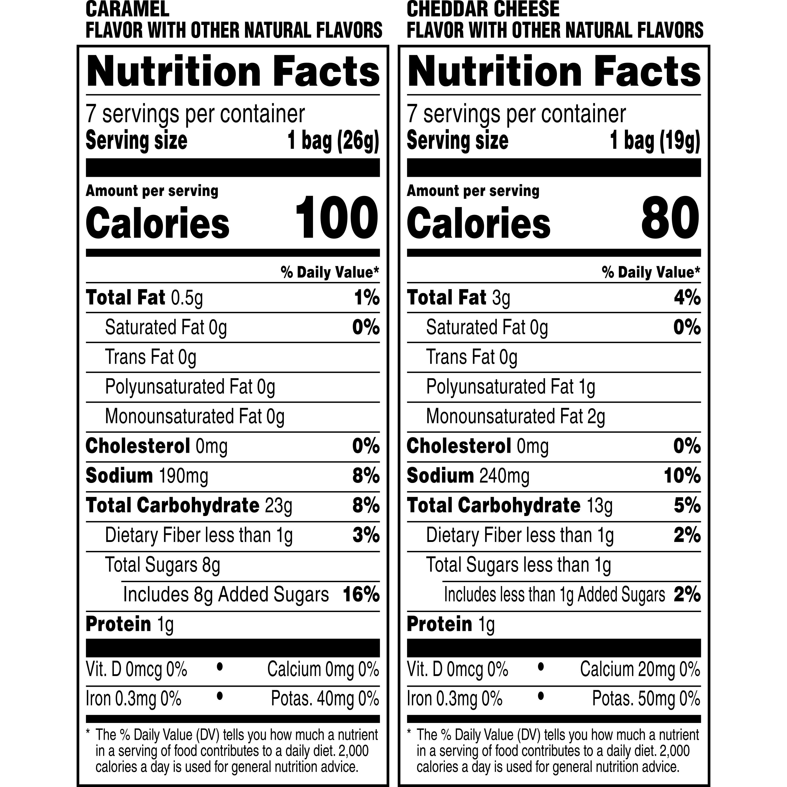 Quaker Rice Crisps Variety Pack, Cheddar & Caramel, Gluten Free, 14 Count