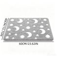 thumbnail image 3 of MMJ Glow in Dark Bath Mat Microfiber Soft Absorbent Non-Slip Machine Washable Geometric Crescent Star Pattern 23.62x15.75in, 3 of 8