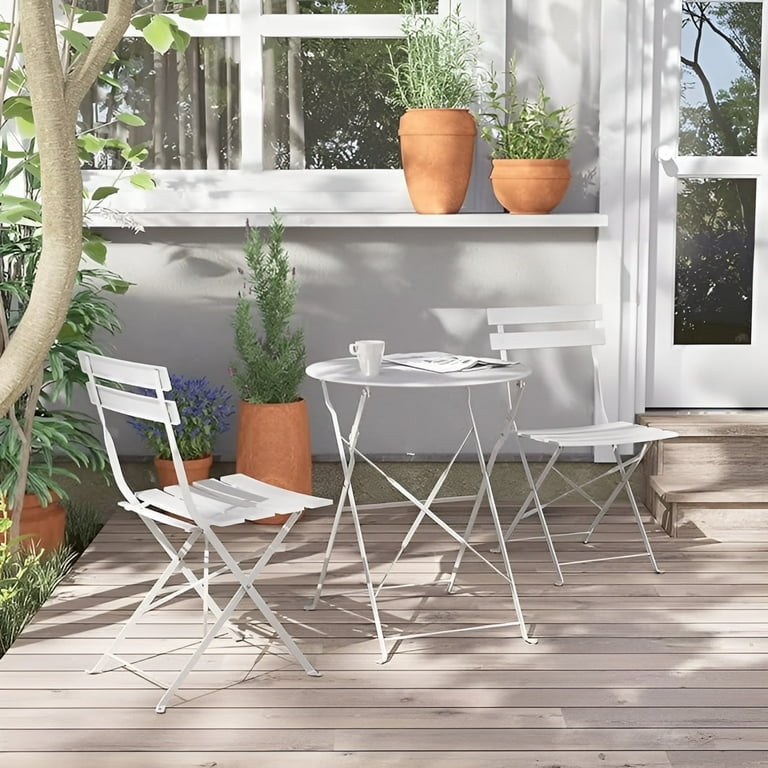 Deck Patio Dining Sets For Small Spaces Grand Patio 3-Piece Metal