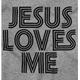 thumbnail image 2 of Jesus Loves Me Retro Christian Romper Boys or Girls Infant Baby Brisco Brands NB, 2 of 6