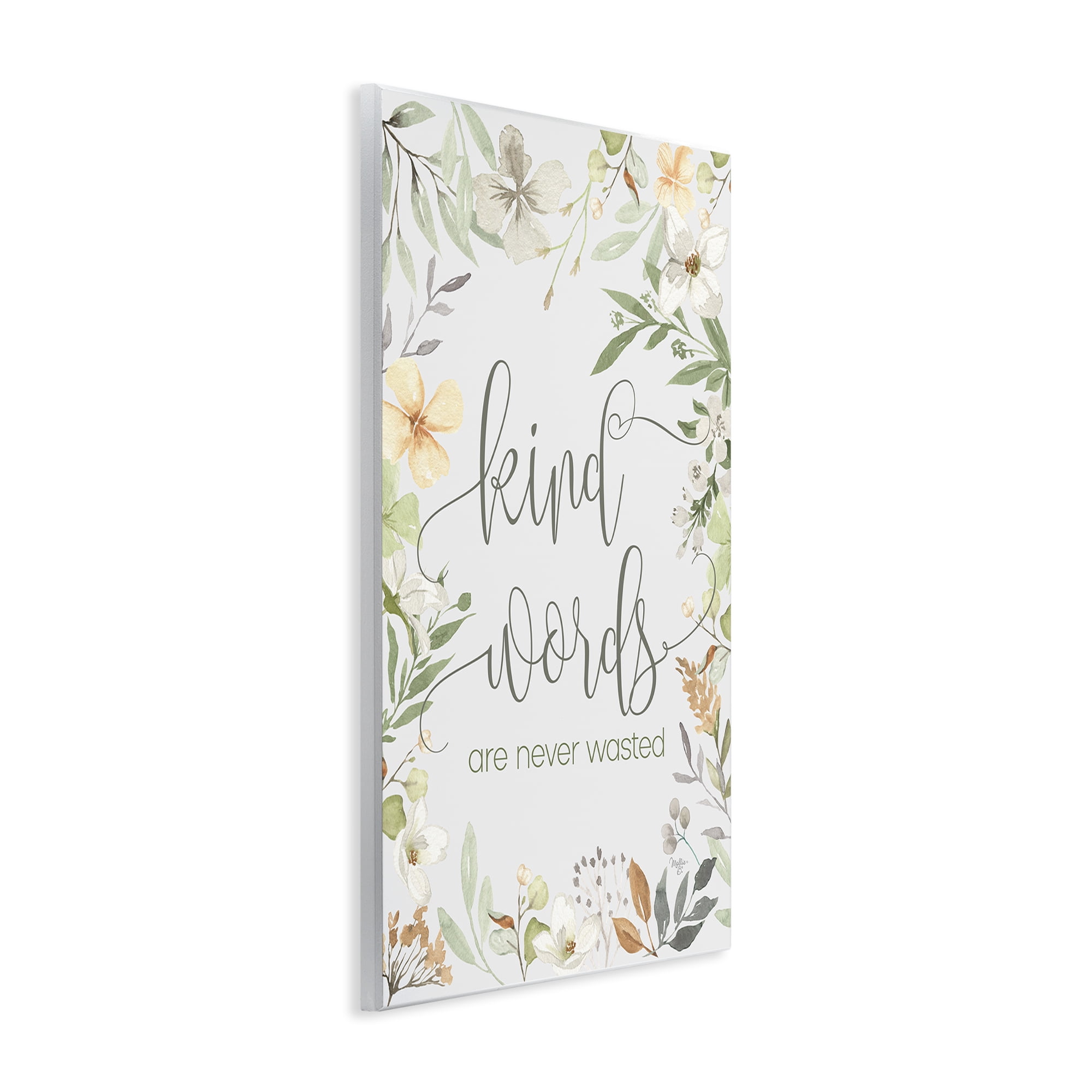 Stupell Industries Kind Words Never Wasted Plants & Flowers Painting Unframed Art Print Wall Art, 10 x 15
