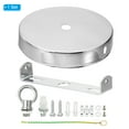 thumbnail image 3 of Uxcell 4" Ceiling Light Canopy Kit Pendant Light Fixture Mounting Bracket Hanging Hardware for Chandelier Silver 1 Set, 3 of 6