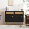 thumbnail image 4 of Furnibear 6 Drawer Wood Dressers, 47.2" Modern Wide Chest of Drawers for Bedroom, 4 of 8