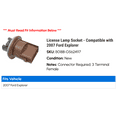 thumbnail image 2 of License Lamp Socket - Compatible with 2007 Ford Explorer, 2 of 2