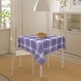 thumbnail image 6 of YFYANG Square Polyester Table Cloth, 54" x 54" Reusable Table Cover Kitchen Dining Room Purple Abstract Watercolor Plaid Decorative Tablecloths for Tables of 2-4 People, 6 of 8
