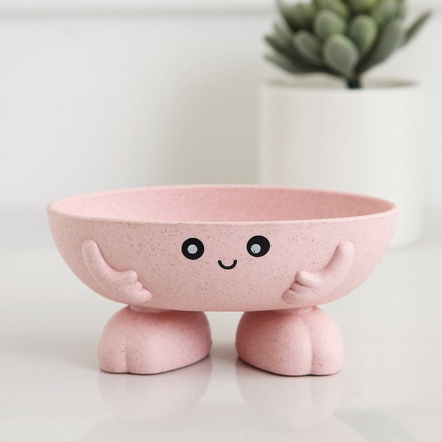 Ceramic Soap Dish with Drainage Holes for Bathroom or Kitchen Sink Holder 1-Pack