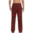 thumbnail image 2 of FREEAMG Black White Plaid Pajama Pants for Men, Men's Separate Bottoms, Comfortable Lounge Pants for Men, 2 of 7