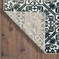 thumbnail image 5 of 6' X 9' Navy And Ivory Geometric Power Loom Stain Resistant Area Rug, 5 of 8