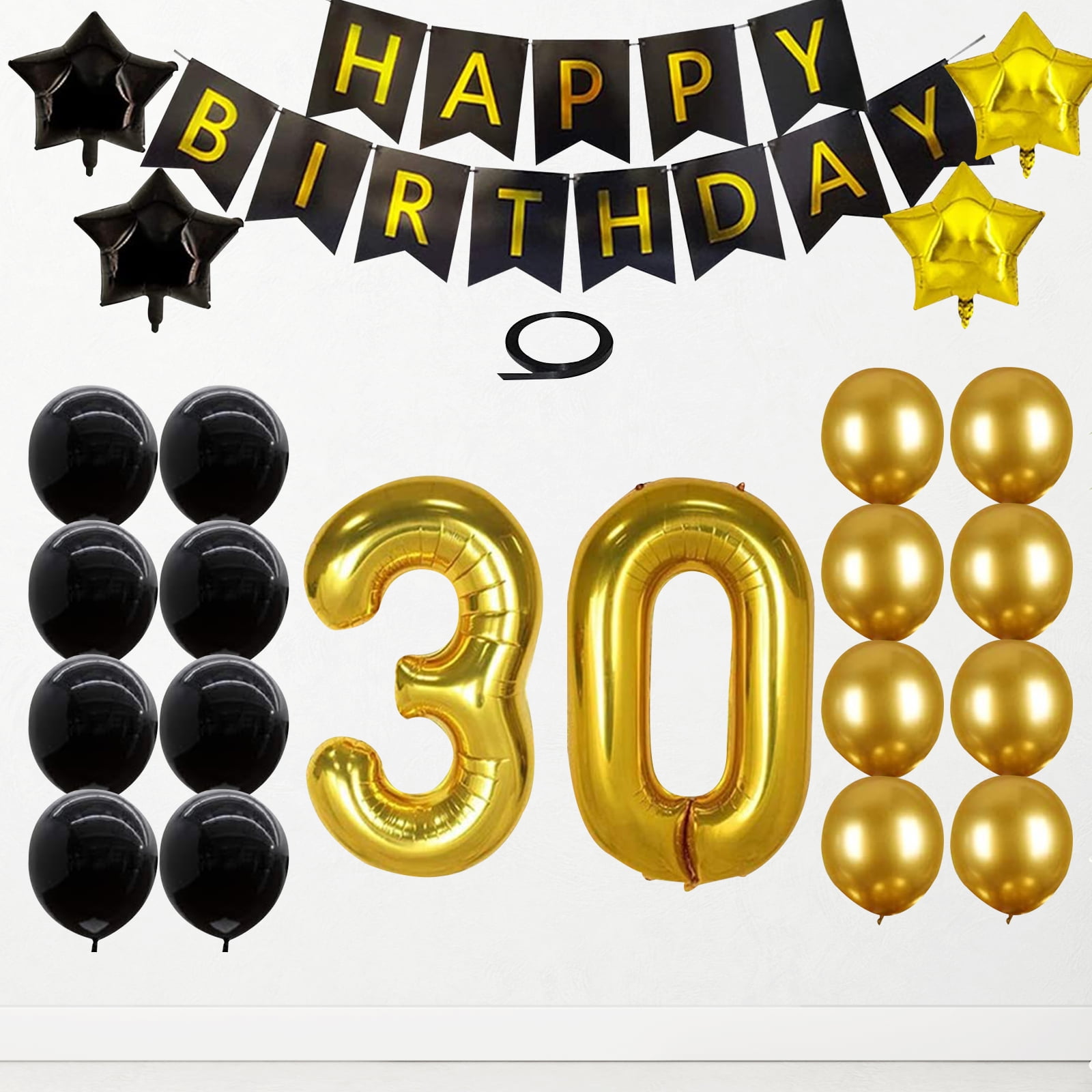 Details about   50th Happy Birthday Glittery Gold Standard Helium Foil Balloons Party Decoration 