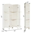 thumbnail image 4 of Giantex 4-Panels Wood Room Divider with Display Shelf Folding Privacy Room Dividers Screen for Home Office, 5.6FT, White, 4 of 8