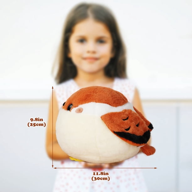Generico De peluche - 15 cm suave realista muñeca | Peluche gorrión gordito pájaro muñeca | para salón, sofá, coche, niños, adultos, cumpleaños, Navidad Generico De peluche - 15 cm suave realista muñeca | Peluche gorrión gordito pájaro muñeca | para salón, sofá, coche, niños, adultos, cumpleaños, Navidad