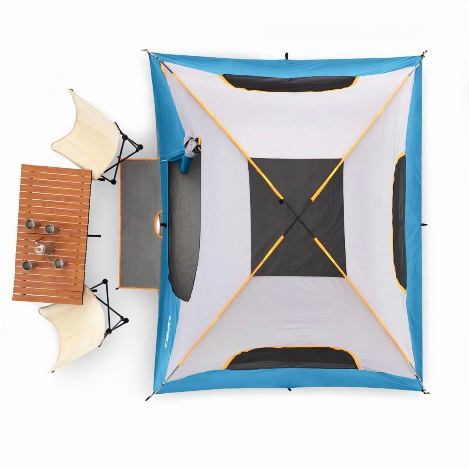 UNP Camping Tent with Screen Room, Portable 6 Person Camping Tent with Screen Porch, Family Dome Tent for Camping Outdoor - 14'x11'x72''(H)