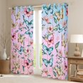 thumbnail image 2 of Castle Fairy Watercolor Butterflies Curtains Pack Of 2 (42X84 Each) for Teens Women Men,Abstract Gradient Curtains Blackout,Kawaii Flower Bedroom Curtains,Ultra Soft Home Decor, 2 of 6