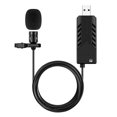 thumbnail image 1 of Yeacher Portable Clip-On Cardioid Microphone USB Computer Lapel Mic Single Head Plug and Play with Metal Clip Sound Card for PC Mac Recording Chatting Interviewing Meeting, 1 of 8