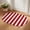 Dark Red, variant on Diatomaceous Earth Bath Mat 16"x24", Aqua Striped Absorbent Half Circle Bathroom Rugs with Non-Slip Backing Rubber, Low-Profile Doormat for Kitchen Sink Indoor Modern Farmhouse Blue White Stripes