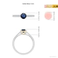 thumbnail image 3 of ANGARA Natural Vintage Inspired Claw-Set Sapphire Solitaire Ring in 14K White & Yellow Gold for Women (Size-5mm) | September Birthstone, Anniversary, Jewelry Gift for Women | Natural Sapphire Ring, 3 of 10