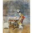 thumbnail image 2 of Giovanni Boldini 12x14 Gold Ornate Wood Frame and Double Matted Museum Art Print Titled - The Letter (1873), 2 of 4