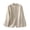 Beige, variant on Womens Casual Linen Mandarin Collar Cardigan Solid Color Long Sleeve Hoodless Button Vacation Lounge Jacket