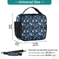 thumbnail image 4 of Wobogo Navy Blue Lunch Bag Insulated Portable Cooler Tote Bag for for Adults Kids Work Office School Picnic Beach, 4 of 7