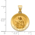 thumbnail image 4 of Diamond2Deal 14K Yellow Gold St. Rita Hollow Medal Pendant for Women (L- 1.04 in, W- 0.74 in), 4 of 4