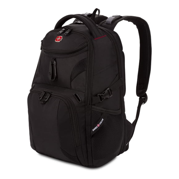 SwissGear 1900 Scansmart Mini/Slim Version, Fits Most 13 Inch Laptops and Tablets, TSA Friendly Backpack, Black