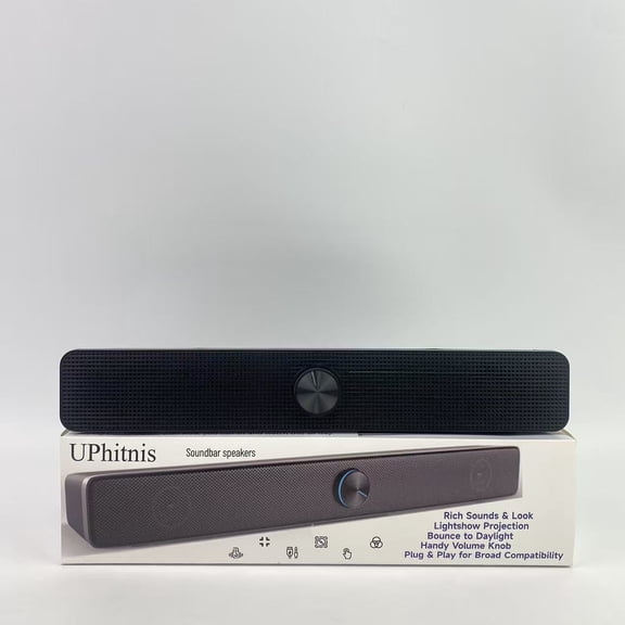 UPhitnis Soundbar speakers, 2.0 ch Soundbar with Built in Subwoofer (2025 Model)  Surround Sound Expansion, Voice Enhance Mode